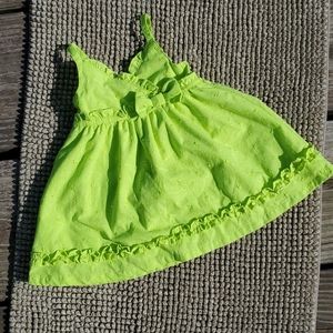 LIME GREEN SUMMER 12 MONTH DRESS